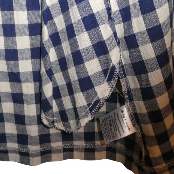 Anthropologie The Lady & The Sailor Gingham Jacket Open Blazer Pockets 2 S/M - Picture 6 of 9